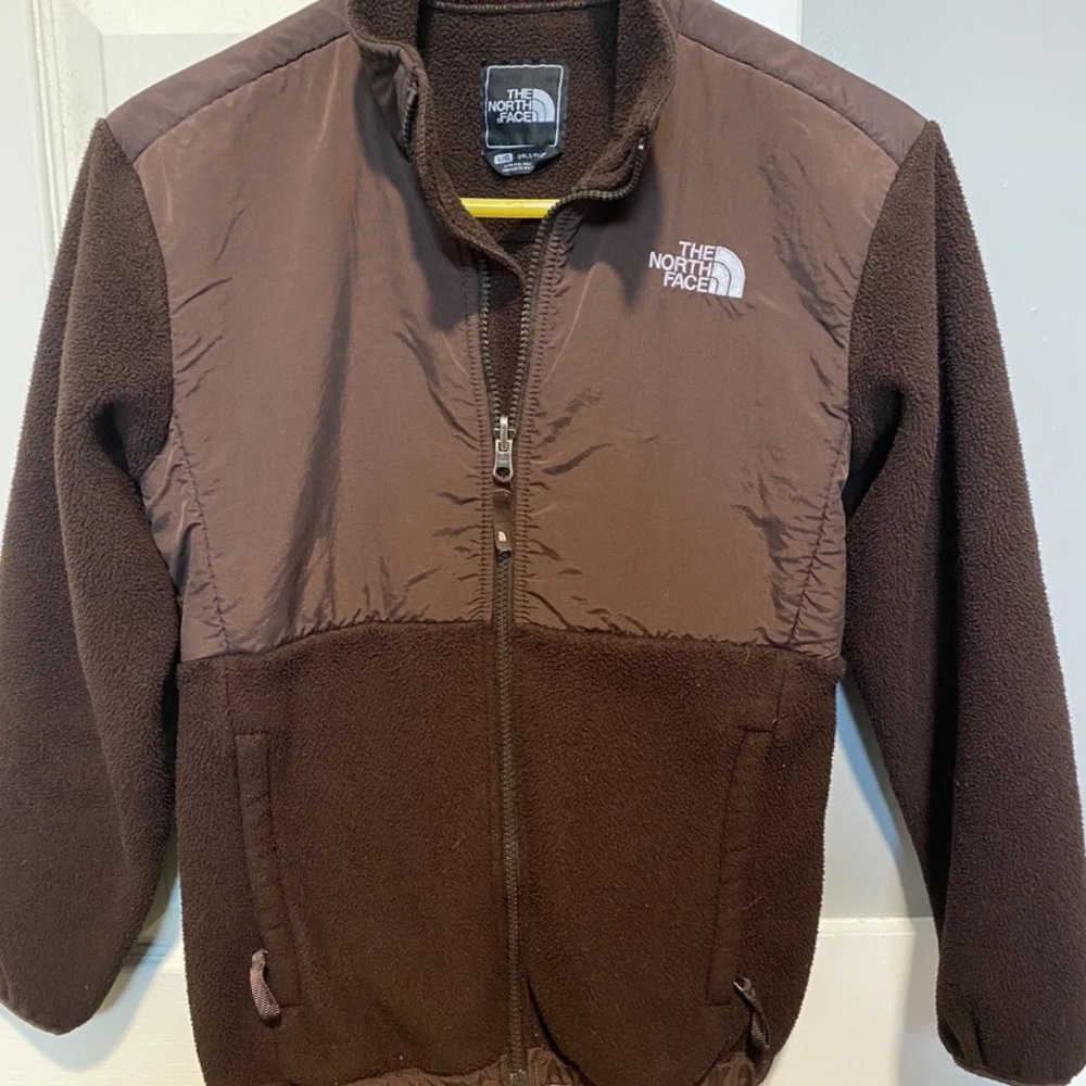 The North Face Girls Size Large Brown Fleece PolarTec Jacket Coat